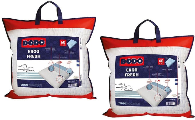 Vente-unique Set 2 Hoofdkussens DODO Vormgeheugen en verfrissend effect FRESH - 60x60 cm