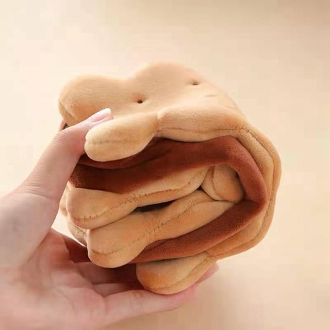 Pennendoos Grote Capaciteit Eenvoudige Leuke Stijl Comfortabel Pluche Ritsontwerp Potlood Opbergtasje voor beige