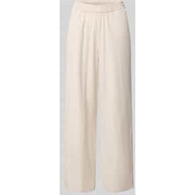wide fit stoffen broek met elastische band model 'Poppy'