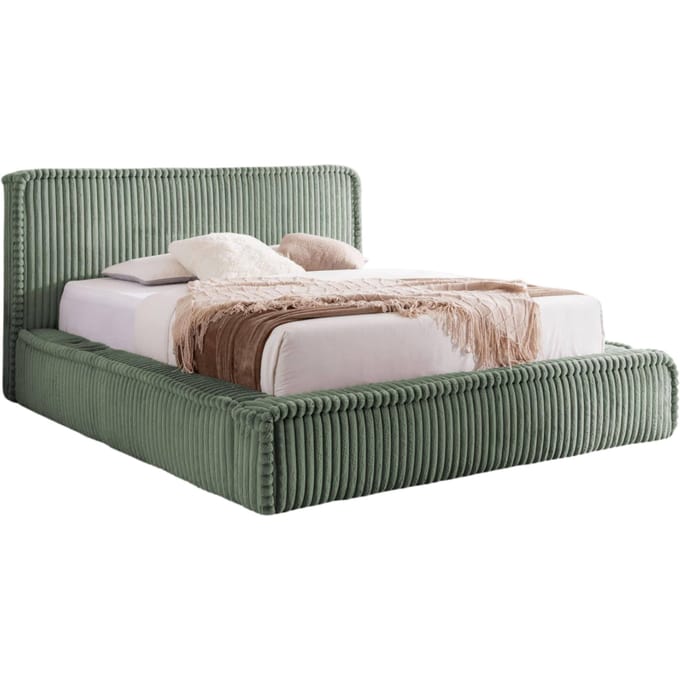 Bedframe Mirras in brede ribstof 200 x 200 cm | NADUVI Collection