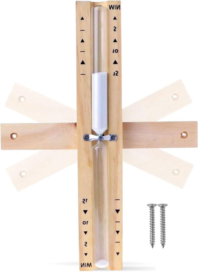 Sauna Timer met Rotating Design voor 15 Minuten, Wandmontage en Inclusief 2 RVS Schroeven