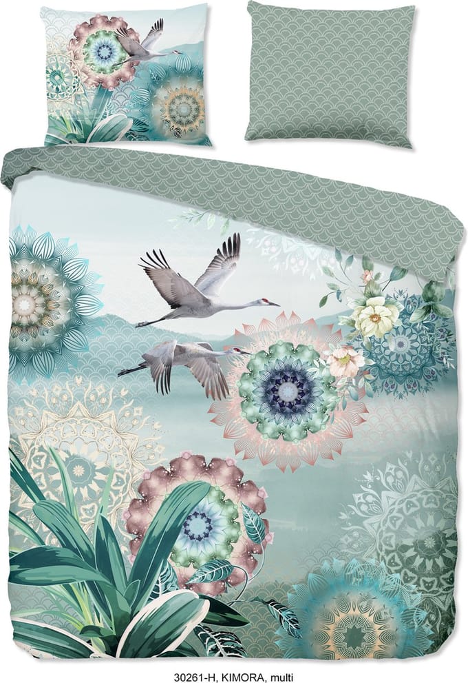 HIP dekbedovertrek mandalas en vogels - 2 persoons 200x200/220 cm - Multi - 100% Katoen satijn