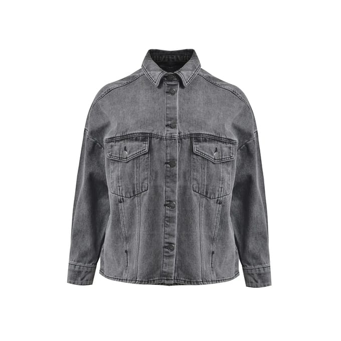 Verbleekte spijkerjack voor vrouwen Mat Fashion
