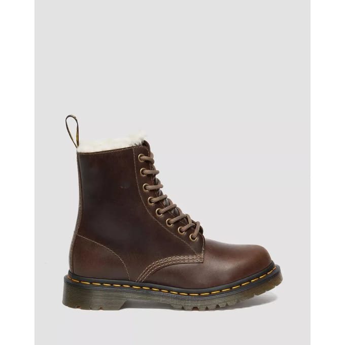 Vrouwelijke laarsjes met nepbont Dr Martens 1460