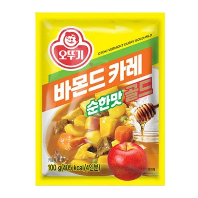 Otoki Vermont Curry Gold Milde Smaak Koreaanse Currypoeder 100g, 1 stuk/3 stuks 3ea