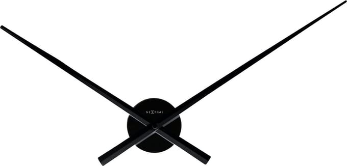 NeXtime Hands – Wandklok – 70 cm – Metaal – Zwart