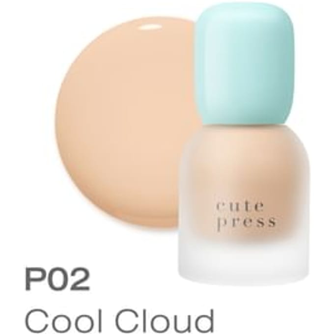 Cute Press - Hybrid Brightening Foundation SPF 50 PA++++ P02 Cool Cloud