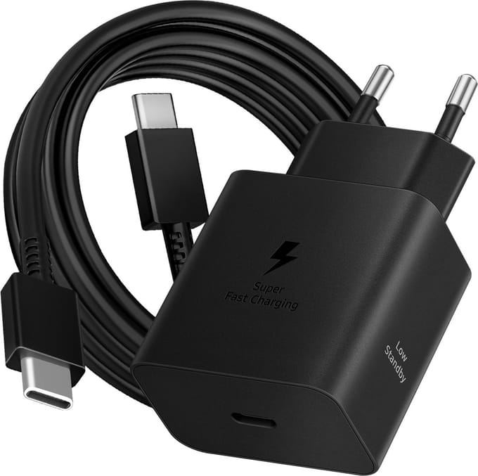Samsung Originele Power Adapter met USB-C kabel - Oplader - USB-C aansluiting - Fast Charge - 45 Watt - 1,8 meter – Zwart