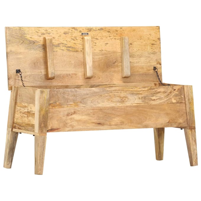 vidaXL - Opbergbox - 99x35x48 - cm - massief - mangohout