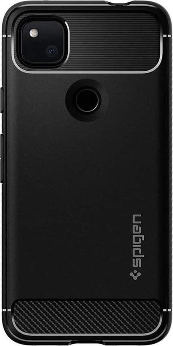 Spigen Rugged Armor Google Pixel 4A Hoesje Back Cover Zwart