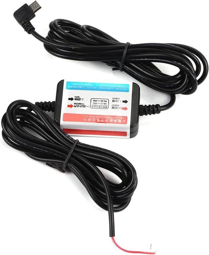 Autokabelset Dashcam - Converter Kit DVR - Stroomvoorziening Auto - Step Down Functie - 5 x 5 x 5 cm
