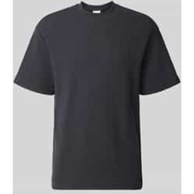 Oversized T-shirt met structuurpatroon en gestikt logo