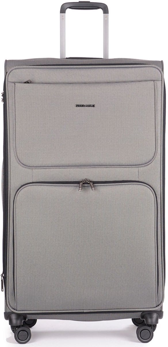 STRATIC Bendigo Light - zachte koffer - extra groot - 84x47x27 cm - 3,3 kg - 120 L - Silver