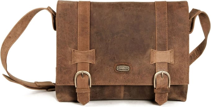 HAROLD'S Leren Schoudertas Antic Messengerbag Nature Bruine