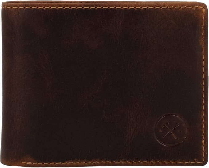 Hide & Stitches Van Dal Mannenmode Portemonnee - 100% Leer - Cognac