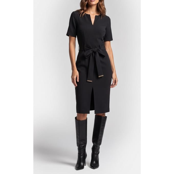 GUESS Bessy Slim Ss Midi D Jet Black A996 Größe: 36 | Midikleider Outlet | Damen | Schwarz