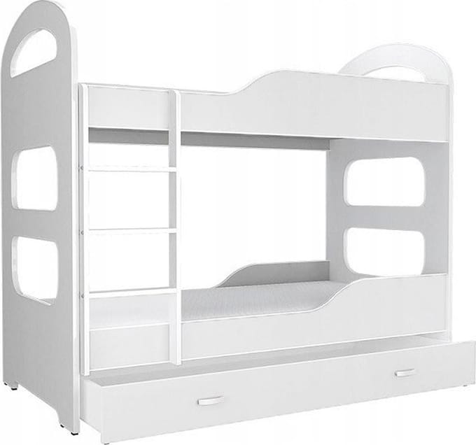 Viking Choice Kinder Stapelbed Wit 160x80 cm - Inclusief Lade & Uitvalbeveiliging - MDF