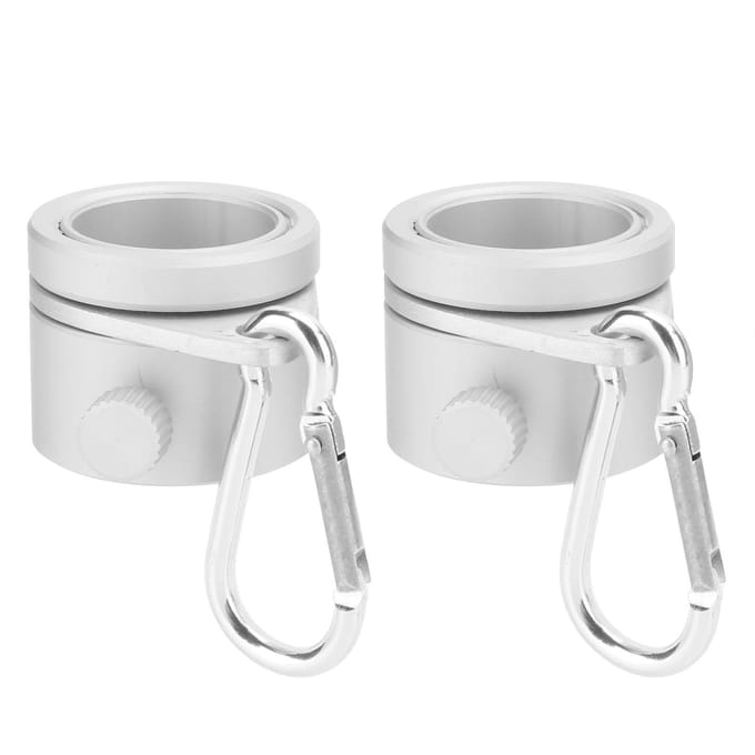 2 Pièces 1 pouce Anneaux de Montage de Mât Rotatifs Alliage d'Aluminium Clip de Mât avec Vis Réglable