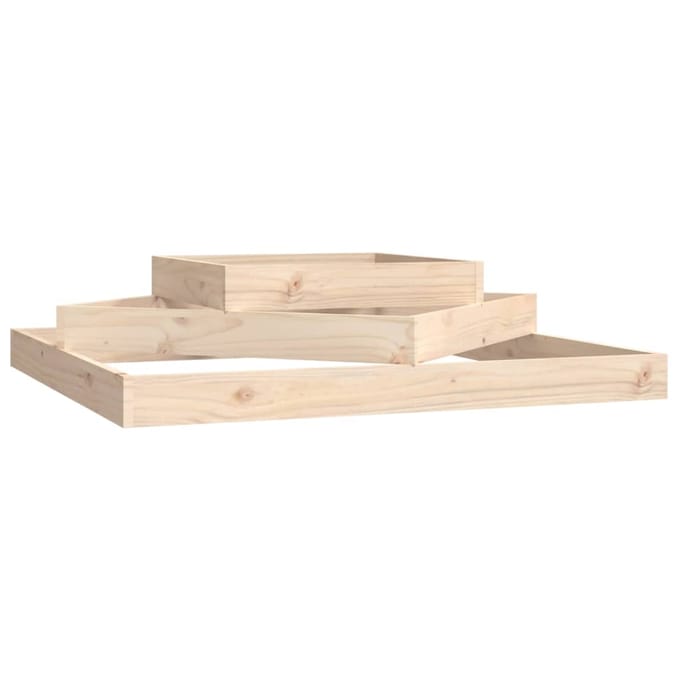 vidaXL - Plantenbak - 112x112x27 - cm - massief - grenenhout