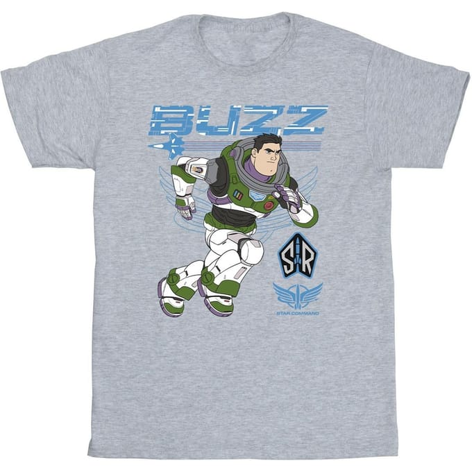 Disney Jongens Lightyear Buzz Run To Action T-Shirt (Sportgrijs)