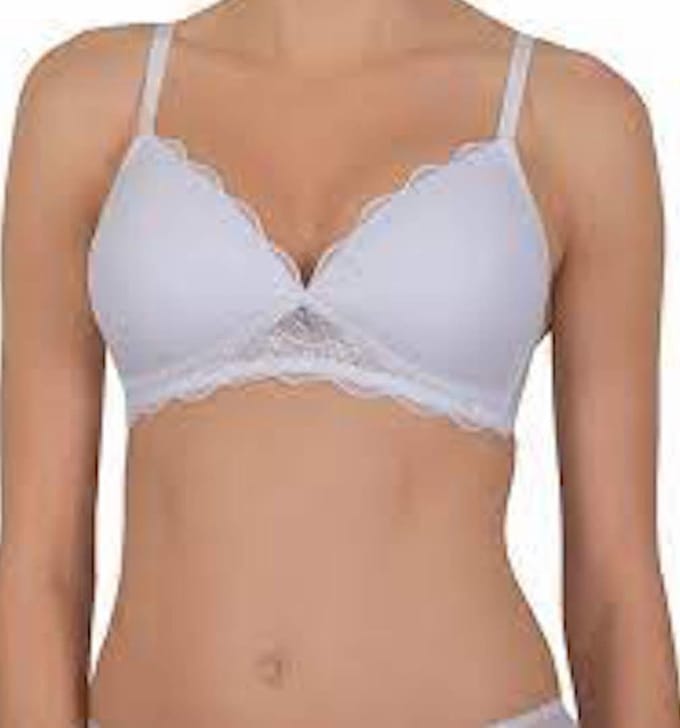 Naturana - Soft bh met kant - 5194 - Wit - 85C