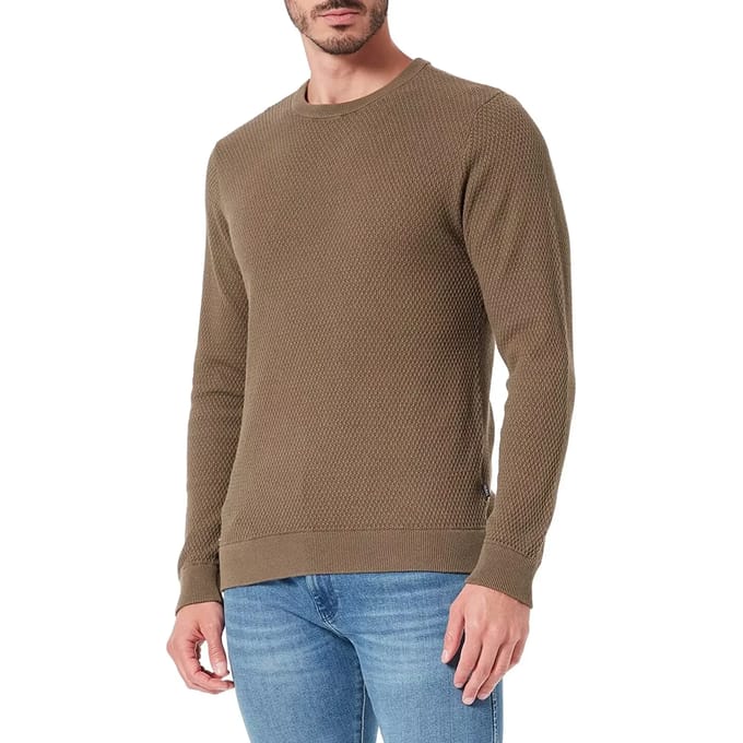 Gestructureerde gebreide trui met ronde hals Casual Friday karlo