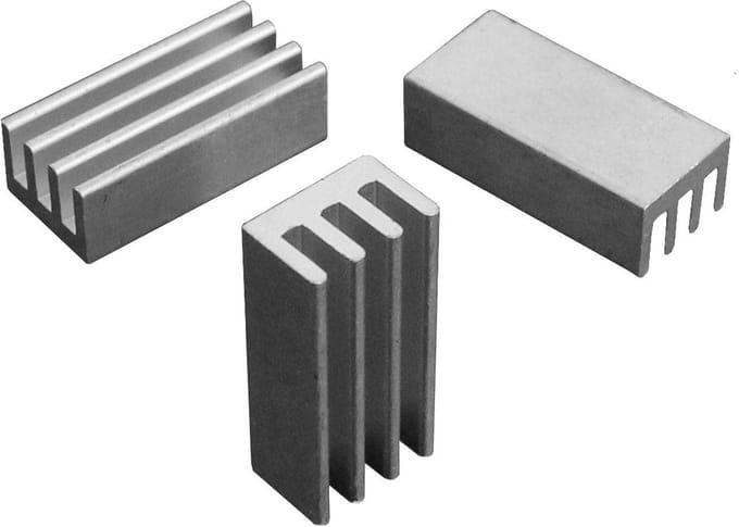10x Aluminium Koellichaam Zilver 24,8x11,8x8mm – Efficiënte Koelvin voor Elektronica