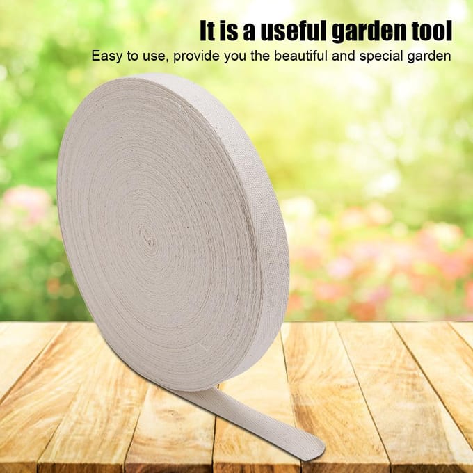 Katoen Boomwikkeltape Bandage Bindband Enten Bonsai Tuingereedschap(2cm, Wit) white