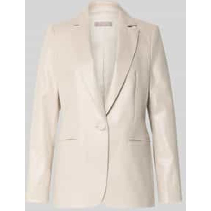 regular fit blazer van linnenmix