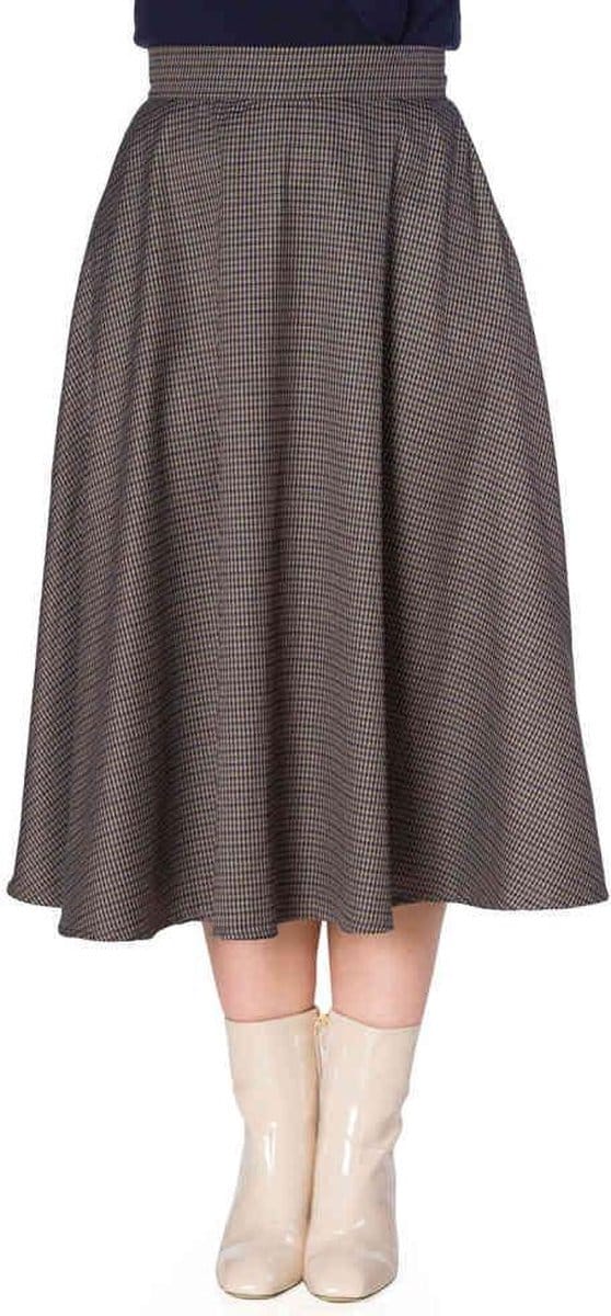 Dancing Days - CUTE CHECK MATE Lange rok - M - Blauw