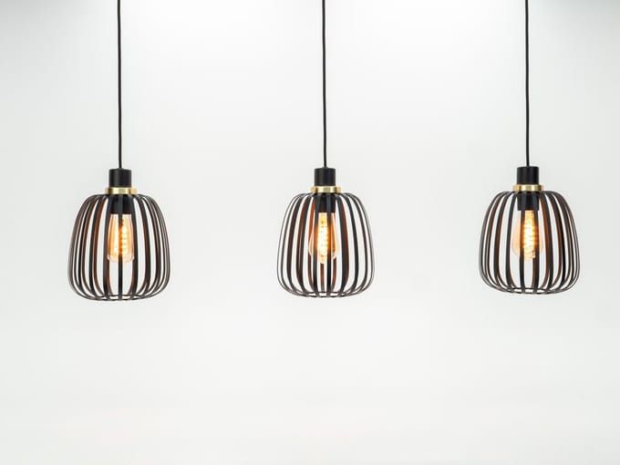 EGLO Pocicas Hanglamp - E27 - 106 cm - Zwart|Goud