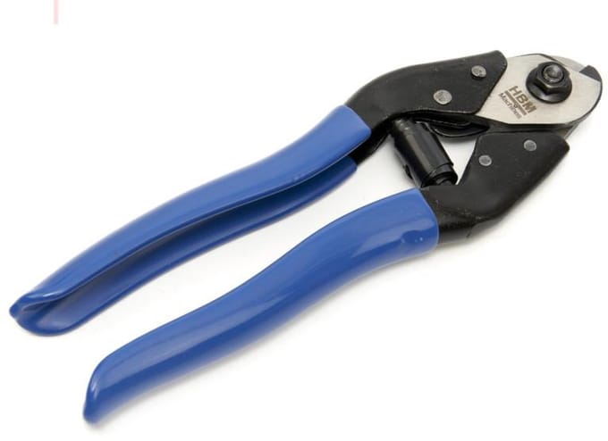 HBM Fietskabeltang van staal, 19 cm, blauw