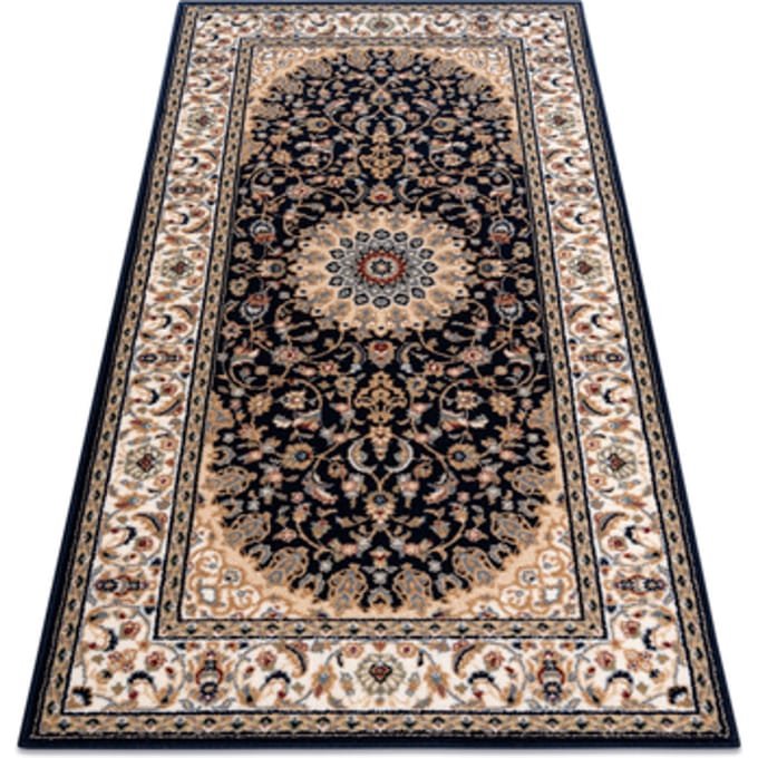 Kleden Rugsx Wollen tapijt NAIN Rosette, frame 7177/51011 beige 80x150 cm