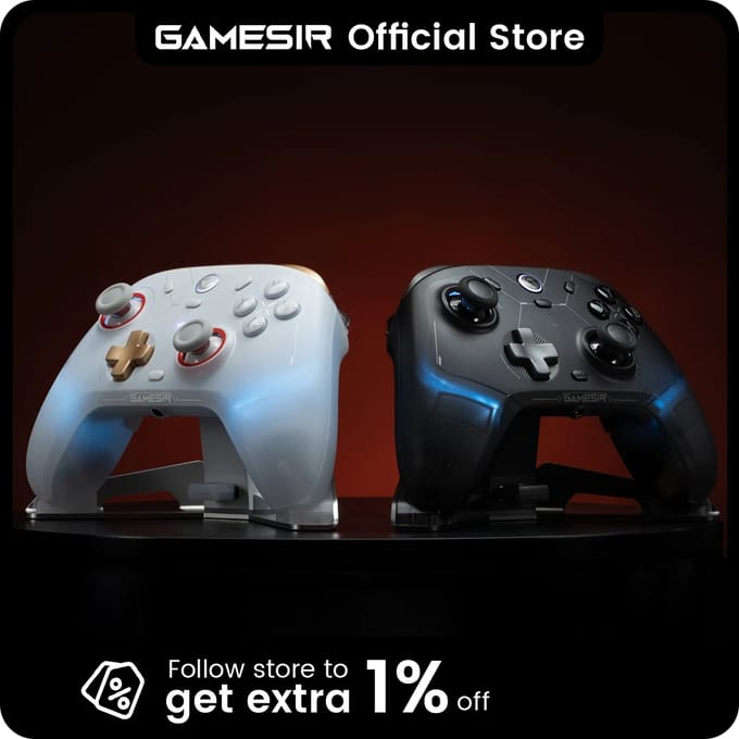 GameSir Cyclone 2 Bluetooth-gamepad Draadloze gamingcontroller voor Nintendo Switch 2 Arcade iPhone Android-telefoon PC-joystick Cyclone 2 Black set