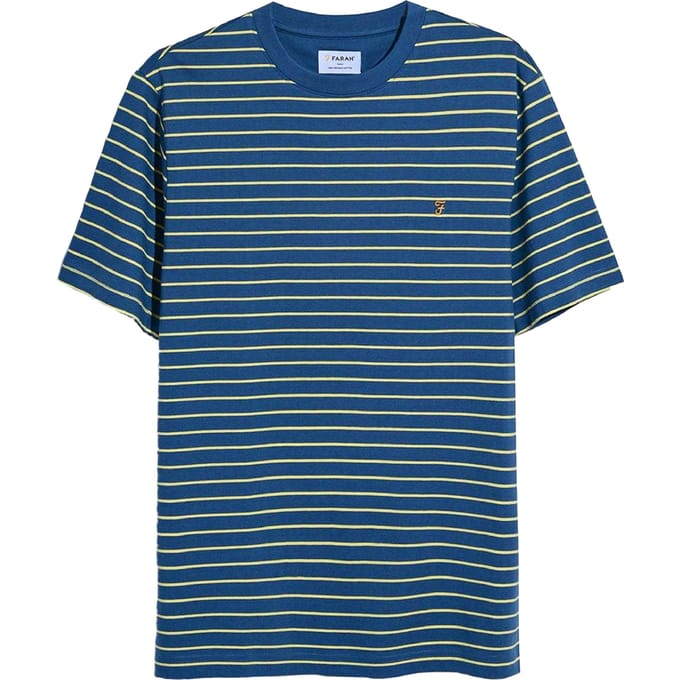 Farah Heren Oakland streep T-shirt (Grijs)