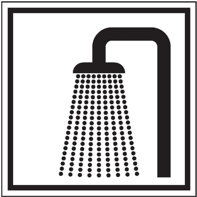 Sticker douche 100 x 100 mm