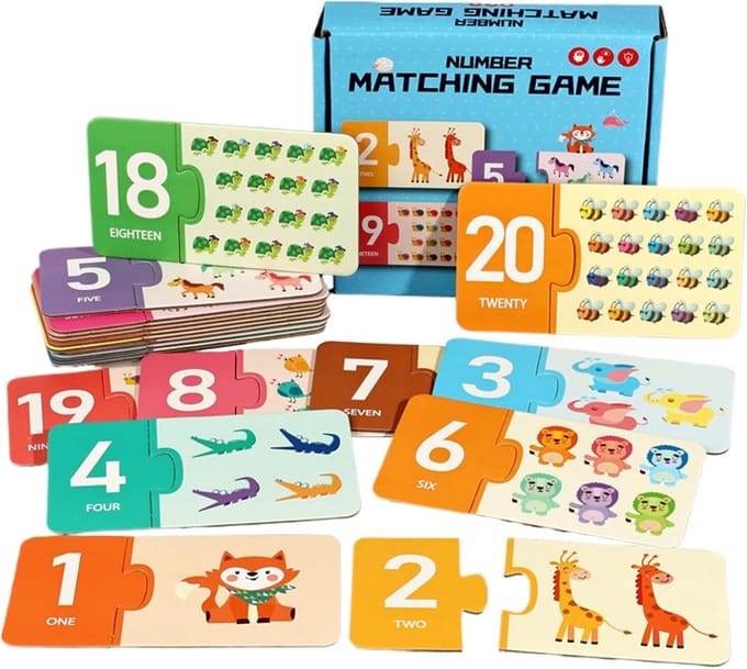 Educatieve Kaarten - Cijfer Letter - Spelenderwijs Leren - Vroege Ontwikkeling - 175 cm - Multicolor