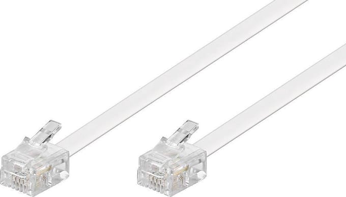 Goobay Telefoonkabel RJ11 - RJ11 / wit - 15 meter