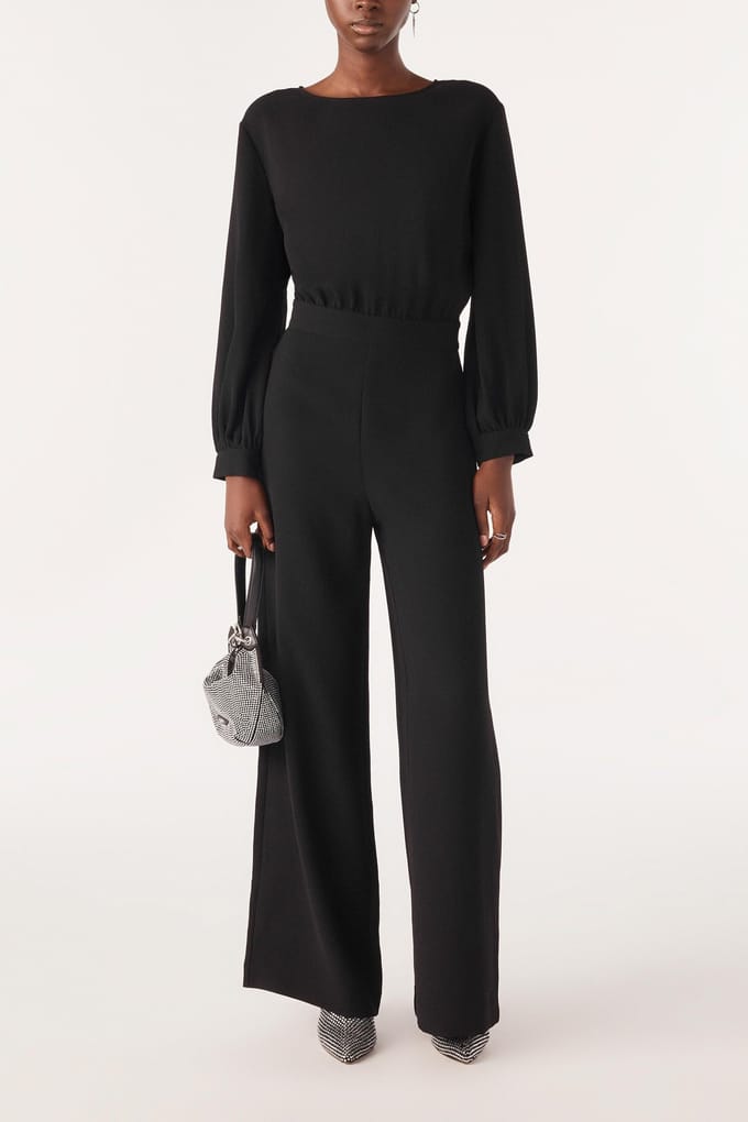 BA&SH Combinaison Obby Noir Größe: 40 | Jumpsuits Outlet | Damen