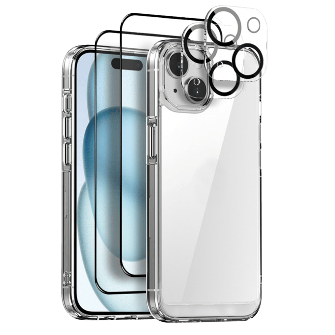 Northjo iPhone 15 5-in-1 Protection Bundel Transparant