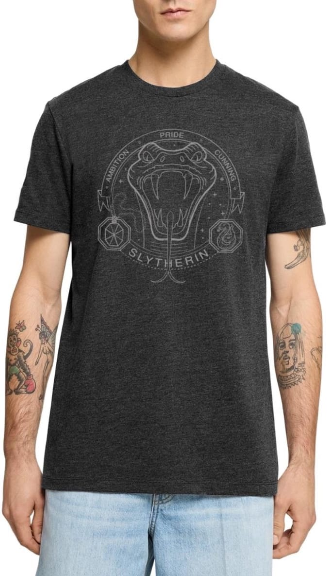 Harry Potter Zwadderich Lineart Premium T Shirt Heren