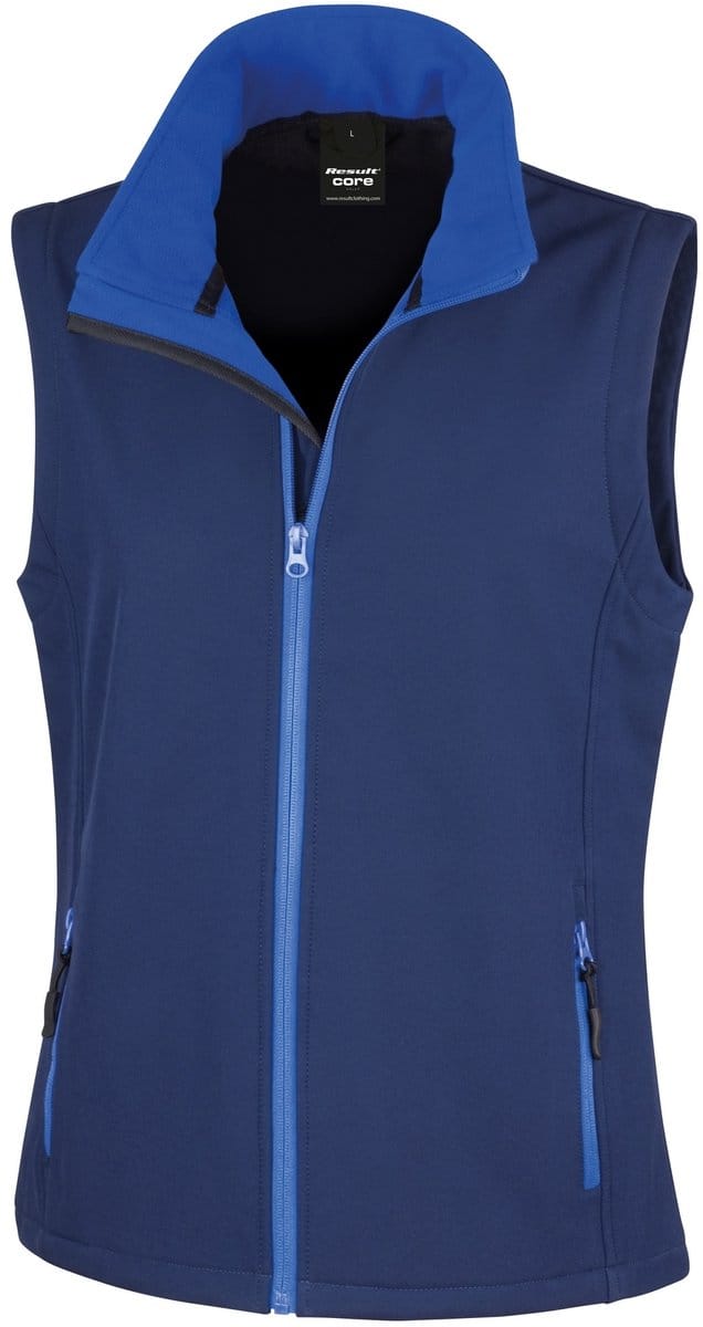 Result Kernvrouwen/dames Printklare Softshell-bodywarmer (Marine / Koninklijk)