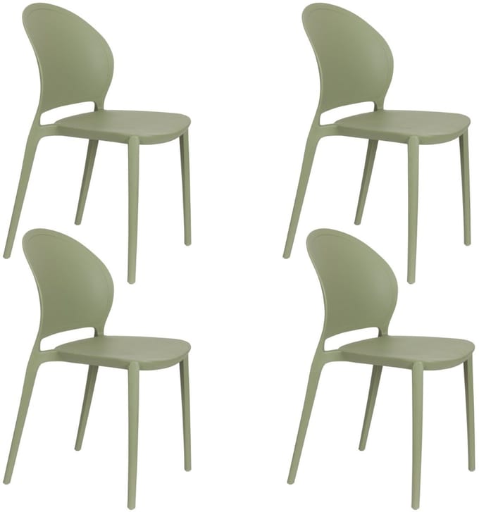 ANLI STYLE Outdoor Chair Sjoerd Green - set van 4
