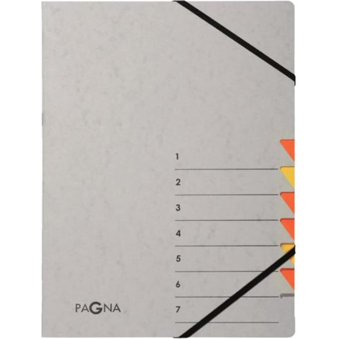 Sorteermap pagna easy a4 7 tabs geel/oranje