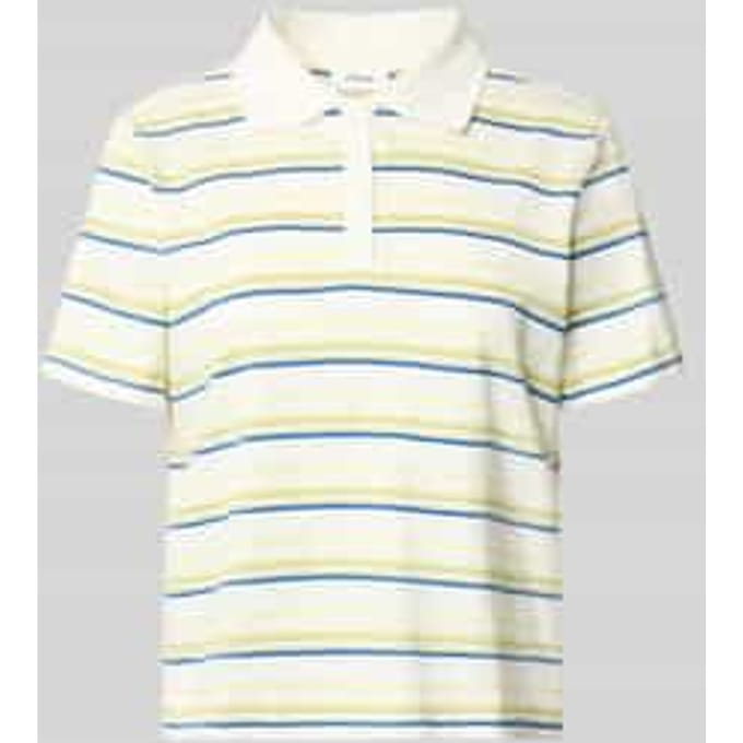 Slim Fit Gestreepte Jersey Polo Dames s.Oliver