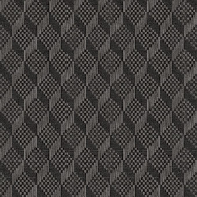 Dutch Wallcoverings - Grace 3D stitched cube black - vliesbehang - 10m x 53cm - GR322309
