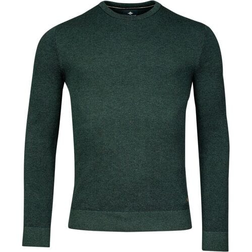 Baileys Trui Crew Neck Allover Plated 2-Tone Jacquard Donker Groen / male