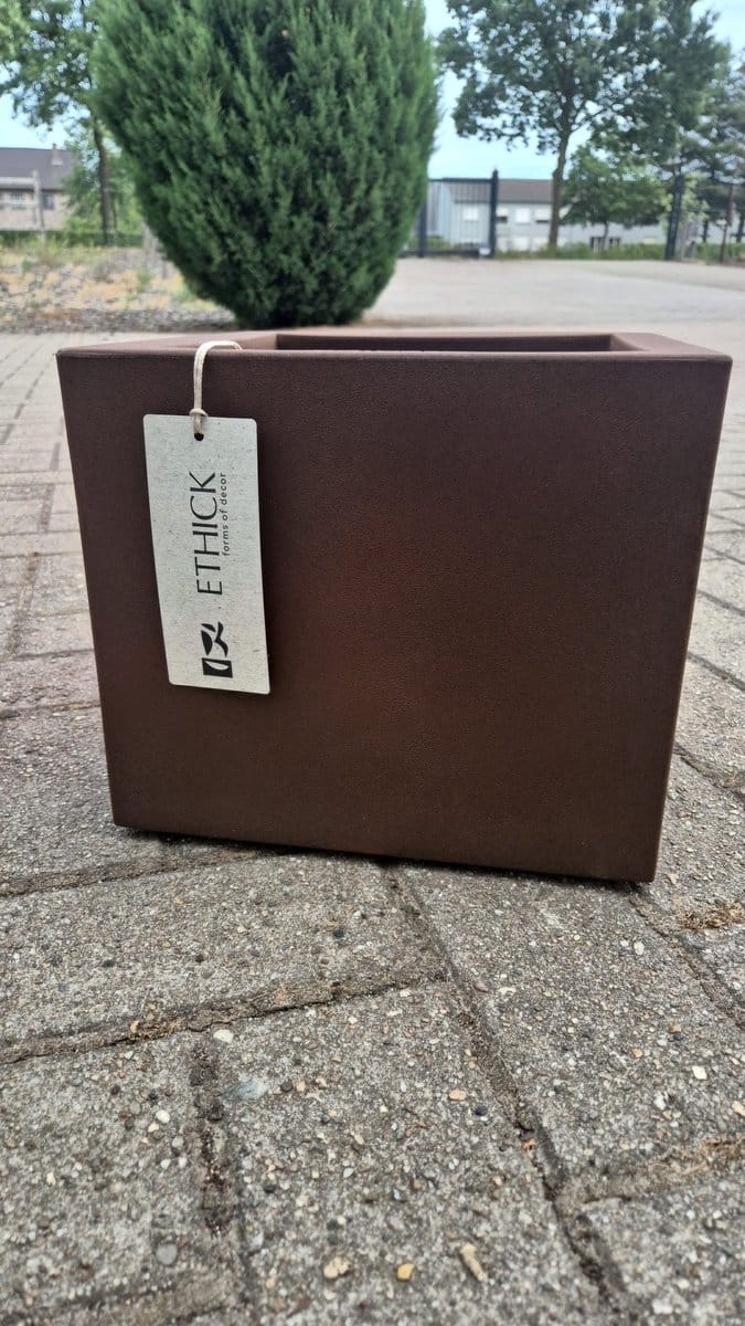 Bloempot Buiten Vierkant Cubla Square 30x30x26cm CORTEN Ethick