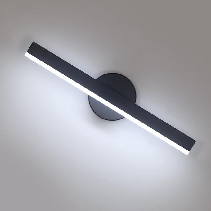 CRLYN® Spiegellamp badkamer - Wandlamp - Spiegelverlichting - Zwart