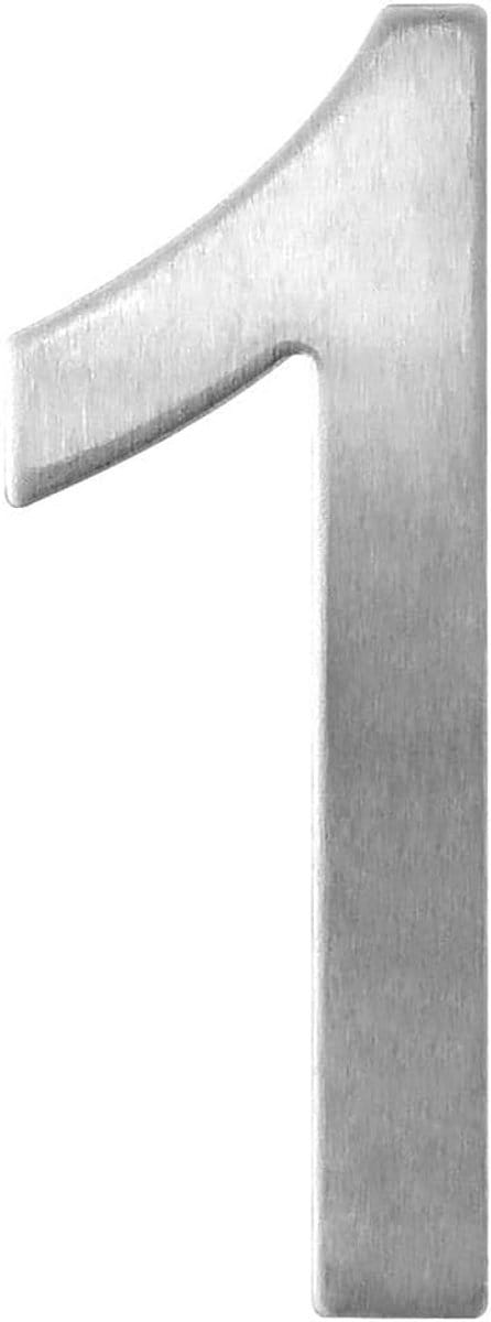 Roestvrijstalen huisnummer - zwevend ontwerp - 100 mm - nr. 1